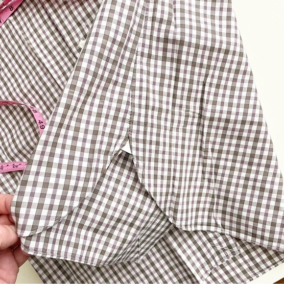 Ermenegildo Zenga Lightweight Cotton Check Button Down Shirt Neck 15.5 - Picture 4 of 10